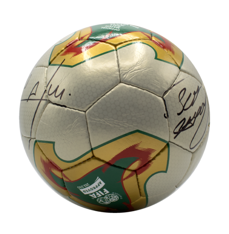 Cafu & Roberto Carlos Official 2002 FIFA World Cup™ Dual Signed Adidas Fevernova Football