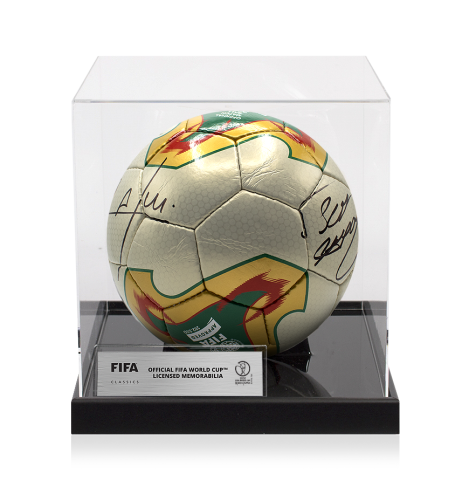 Cafu & Roberto Carlos Official 2002 FIFA World Cup™ Dual Signed Adidas Fevernova Football