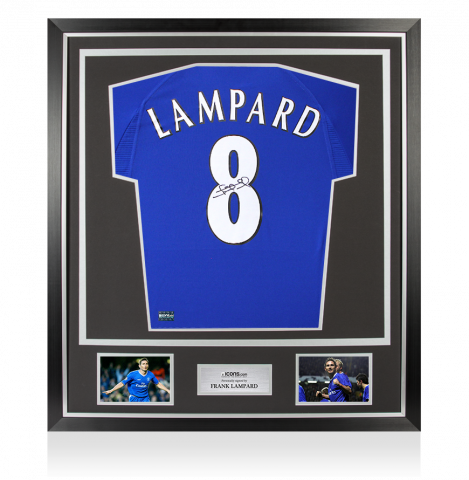 Frank Lampard Back Signed Chelsea 2000-01 Home Shirt In Classic Frame