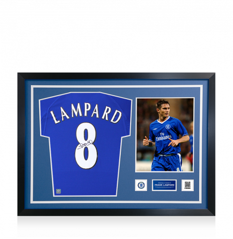 Frank Lampard Official Chelsea FC Signed and Framed 2000 Home Shirt