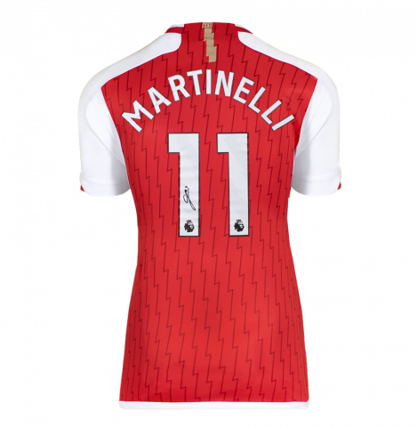 Gabriel Martinelli Back Signed Arsenal 2024-25 Home Shirt In Deluxe Packaging Gabriel Martinelli Back Signed Arsenal 2024-25 Home Shirt In Deluxe Packaging