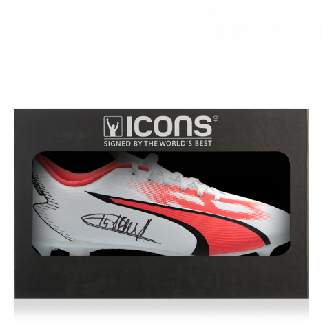 Thierry Henry Signed Puma Boot In Deluxe Packaging