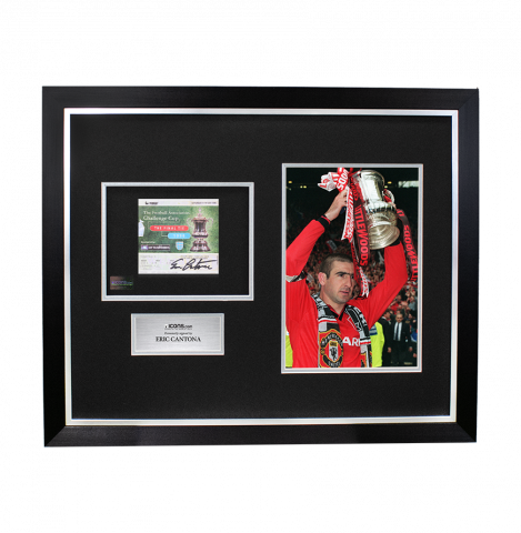 Eric Cantona Signed and Framed Ticket: 1996 FA Cup Final