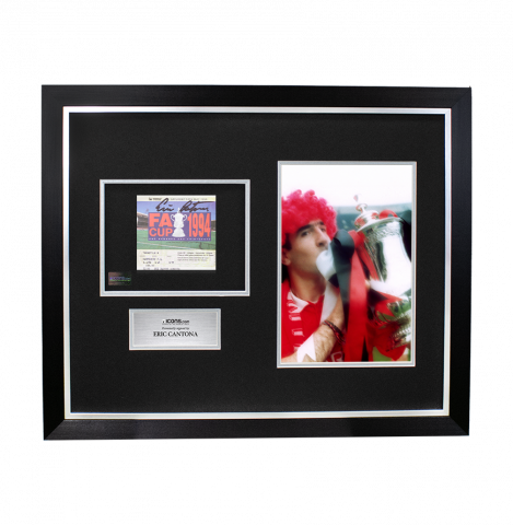 Eric Cantona Signed and Framed Ticket: 1994 FA Cup Final