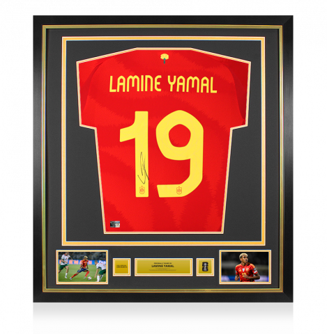 Lamine Yamal Official 2026 FIFA World Cup™ Back Signed and Framed Spain 2024-25 Home Shirt