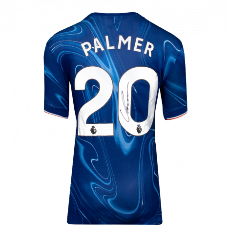 Cole Palmer Back Signed Chelsea 2024-25 Home Shirt In Deluxe Packaging
