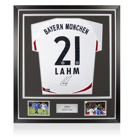 Philipp Lahm Back Signed FC Bayern Munich 2006-07 Away Shirt In Classic Frame