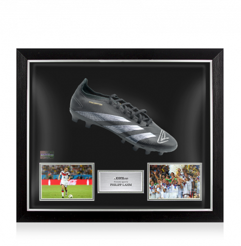 Philipp Lahm Signed Adidas Predator Boot In Bubble Frame: Option 1