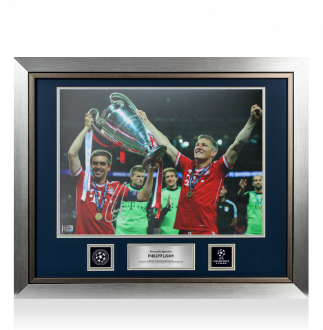 Philipp Lahm Official UEFA Champions League Signed and Framed FC Bayern Munich Photo: UEFA Champions League Winner