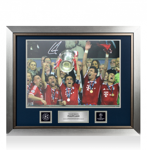 Philipp Lahm Official UEFA Champions League Signed and Framed FC Bayern Munich Photo: 2013 UEFA Champions League Winner