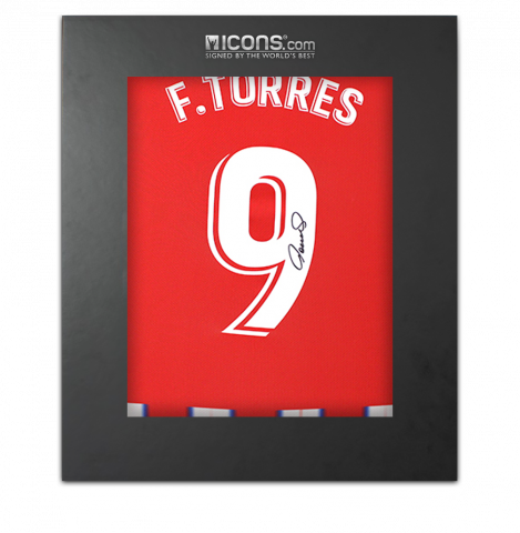 Fernando Torres Back Signed Atletico Madrid 2024-25 Home Shirt with Fan Style Number In Deluxe Packaging