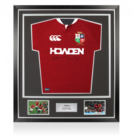 PRE-ORDER Maro Itoje Front Signed British & Irish Lions 2025 Shirt In Classic Frame