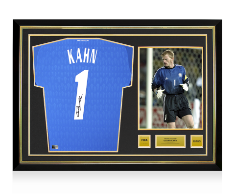 Oliver Kahn Official FIFA World Cup™ Back Signed and Hero Framed Germany 2023 Goalkeeper Shirt