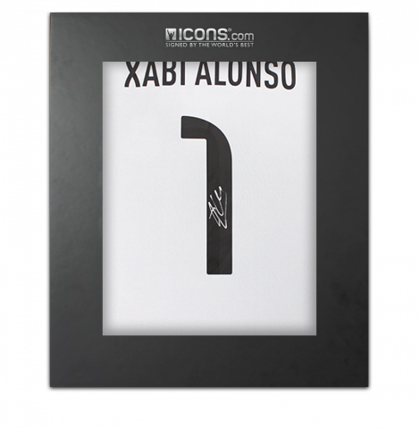 Xabi Alonso Back Signed Real Madrid 2025-26 Home Shirt with Fan Style Number In Deluxe Packaging