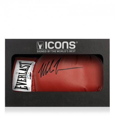 Mike Tyson Signed Everlast Red Boxing Glove In Deluxe Packaging
