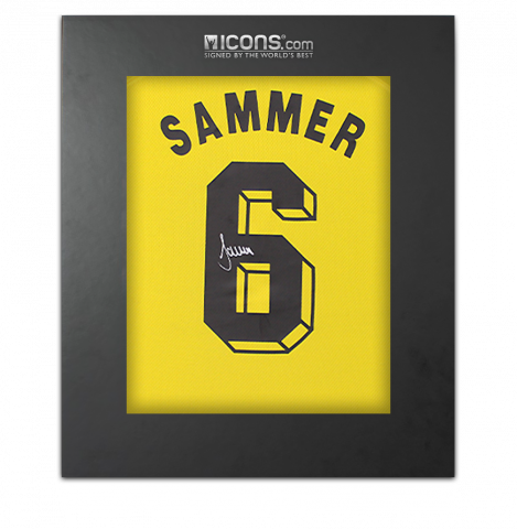 Matthias Sammer Back Signed Borussia Dortmund 2019-20 Home Shirt with Fan Style Number In Deluxe Packaging