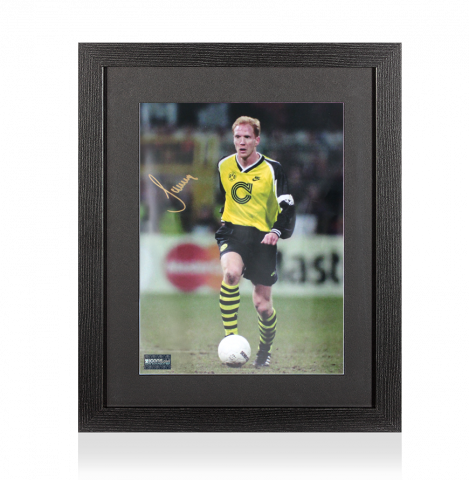Matthias Sammer Signed Borussia Dortmund Photo In Black Wooden Frame