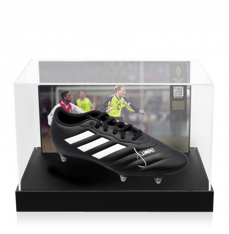 Matthias Sammer Official Ballon d'Or Signed Adidas Boot In Photo Acrylic Case: Option 1