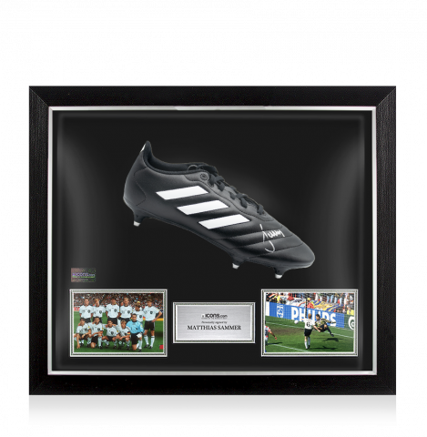 Matthias Sammer Signed Adidas Boot In Bubble Frame: Option 1