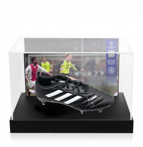 Matthias Sammer Official UEFA Champions League Signed Adidas Boot In Photo Acylic Case: Option 1