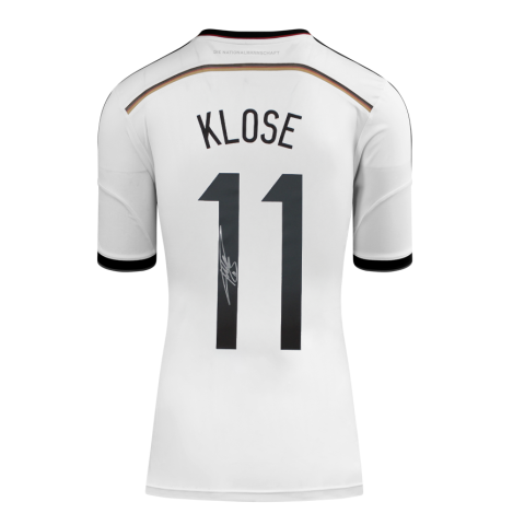 Miroslav Klose Official FIFA World Cup™ 2014 Back Signed Germany 2014 Home Shirt In Deluxe Packaging