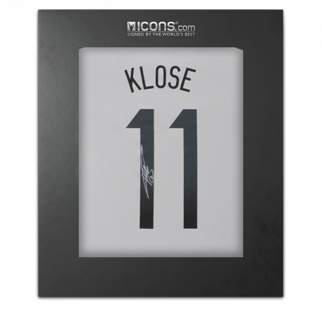 Miroslav Klose Back Signed Germany 2014 Home Shirt In Deluxe Packaging