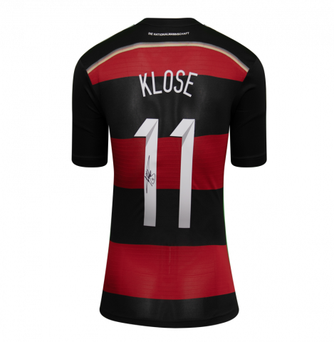 Miroslav Klose Back Signed Germany 2014 Away Shirt In Deluxe Packaging