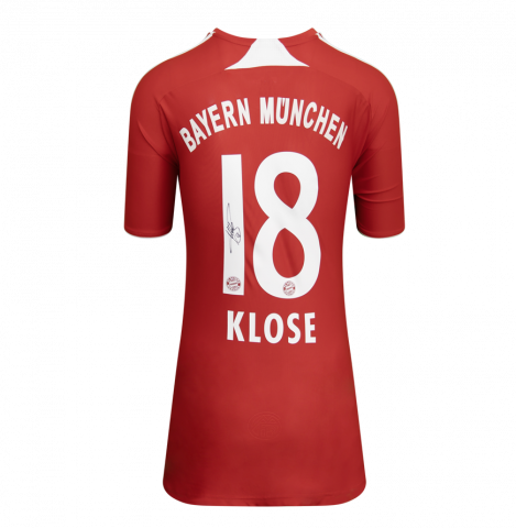 Miroslav Klose Back Signed FC Bayern Munich 2007-08 Home Shirt In Deluxe Packaging