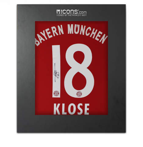 Miroslav Klose Back Signed FC Bayern Munich 2007-08 Home Shirt In Deluxe Packaging
