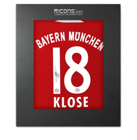 Miroslav Klose Back Signed FC Bayern Munich 2008-09 Home Shirt In Deluxe Packaging