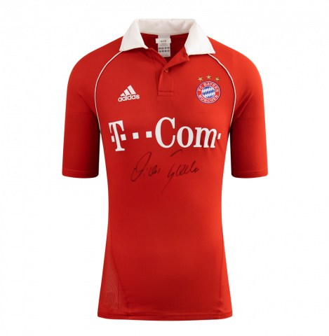 Michael Ballack Front Signed FC Bayern Munich 2006-07 Home Shirt In Deluxe Packaging