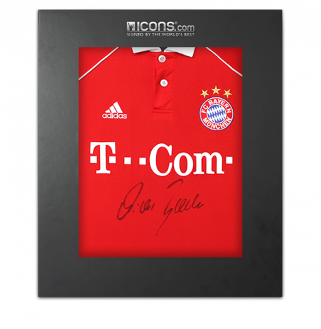 Michael Ballack Front Signed FC Bayern Munich 2006-07 Home Shirt In Deluxe Packaging