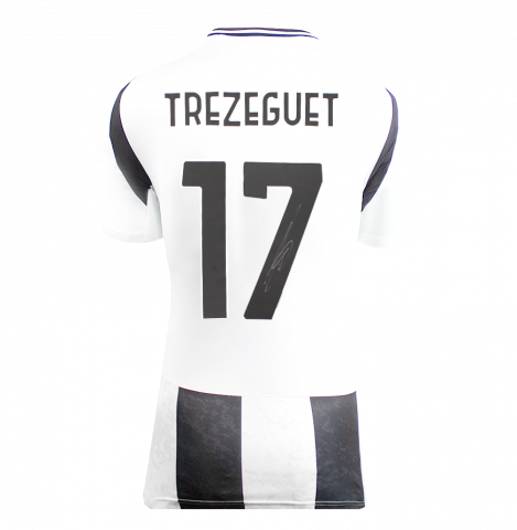 David Trezeguet Back Signed Juventus 2024-25 Home Shirt with Fan Style Numbers In Deluxe Packaging