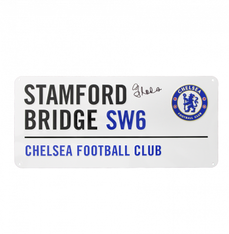 Gianfranco Zola Signed Stamford Bridge Road Sign