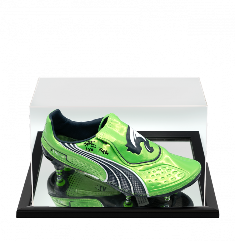 Yaya Toure Signed Puma Boot In Acrylic Case