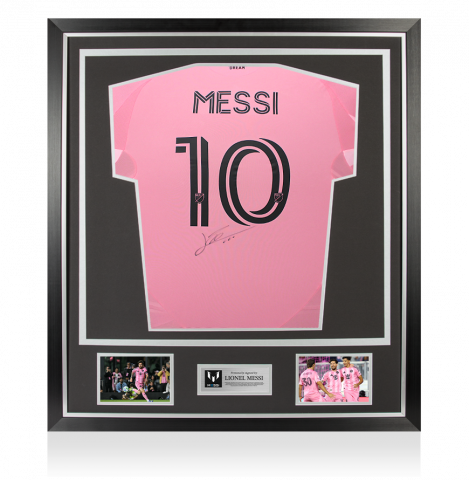 Lionel Messi Back Signed Inter Miami 2025 Home Shirt In Classic Frame