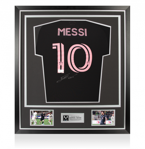 Lionel Messi Back Signed Inter Miami CF 2025 Away Shirt  In Classic Frame