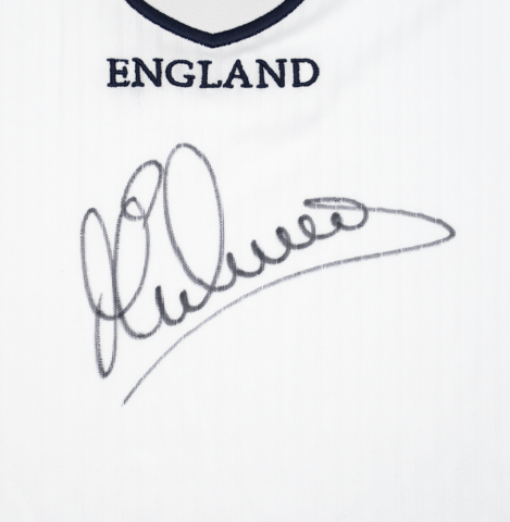 Michael Owen Front Signed England 1998 Home Shirt In Classic Frame