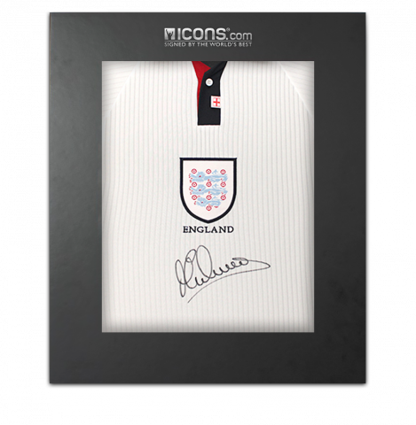 Michael Owen Front Signed England 1998 Home Shirt In Deluxe Packaging