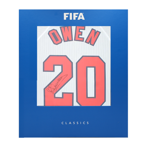 Michael Owen Official 1998 FIFA World Cup™ Back Signed England 1998 Home Shirt In Deluxe Packaging