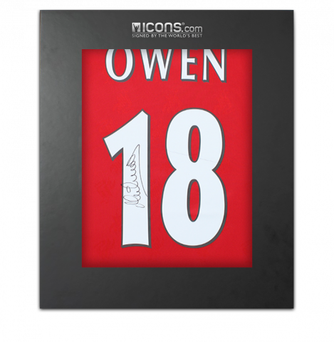 Michael Owen Back Signed Liverpool 1996 Home Shirt In Deluxe Packaging