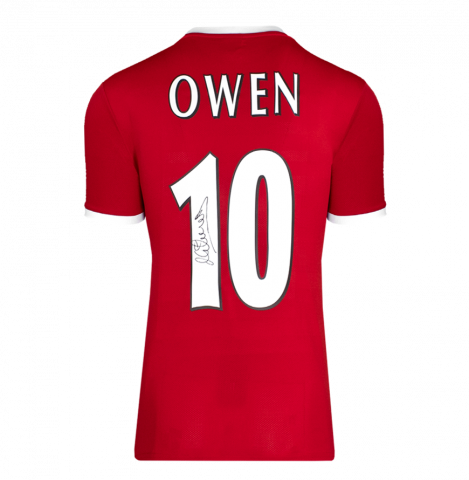Michael Owen Back Signed Liverpool 1998 Home Shirt In Deluxe Packaging