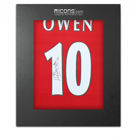 Michael Owen Back Signed Liverpool 1998 Home Shirt In Deluxe Packaging