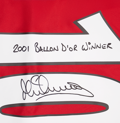 Michael Owen Back Signed Liverpool 2000-01 Home Shirt - 2001 Ballon D'Or Winner Inscription In Hero Frame: Option 1