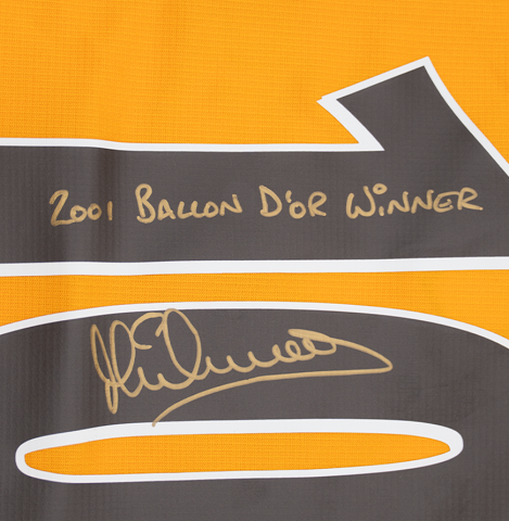 Michael Owen Back Signed Liverpool 2000-01 Away Shirt - 2001 Ballon d'Or Winner Inscription In Hero Frame: Option 1