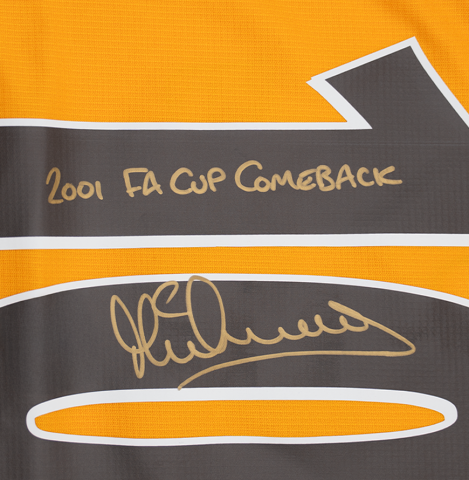 Michael Owen Back Signed Liverpool 2000-01 Away Shirt - 2001 FA Cup Comeback Inscription In Classic Frame