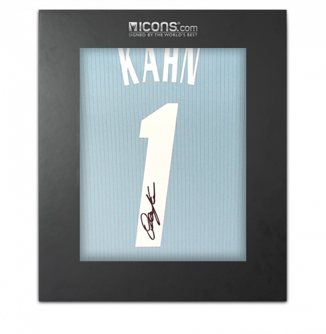 Oliver Kahn Back Signed Germany Anniversary Goalkeeper Shirt In Deluxe Packaging