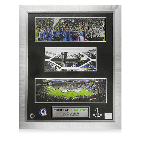MATCH USED Official UEFA Europa Conference League Framed Goal Net: 2025 UECL Final