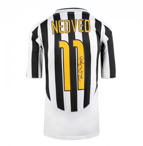 Pavel Nedved Back Signed Juventus 2003-04 Home Shirt In Deluxe Packaging