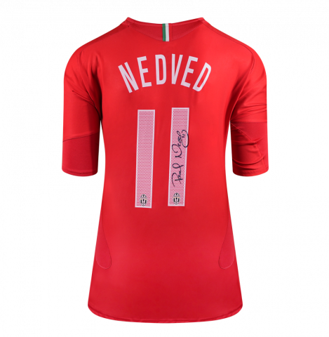 Pavel Nedved Back Signed Juventus 2006-07 Third Shirt In Deluxe Packaging